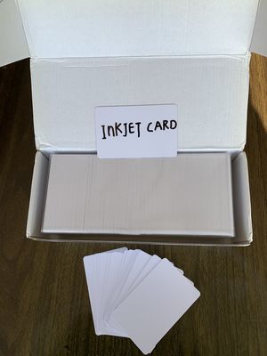 WHITE BLANK pvc double side printable INKJET  CARD 0.80MM/800MIC suppliers FOR Epson & Canon inkjet printer from China