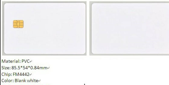 WHITE BLANK PVC INKJET 4428 CHIP ID &   Smart CARD WITH FM4442 FM4428 SLE5542 CHIP   FOR  Epson or Canon inkjet printer