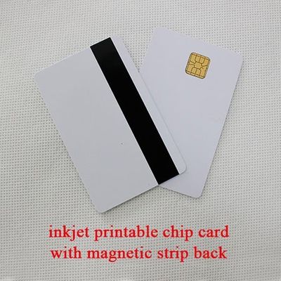 BLANK PVC INKJET PRINTABLE ID PVC Magnetic Strip CARD & 4442 4428 CHIP CARD FOR Epson & Canon inkjet printer from China