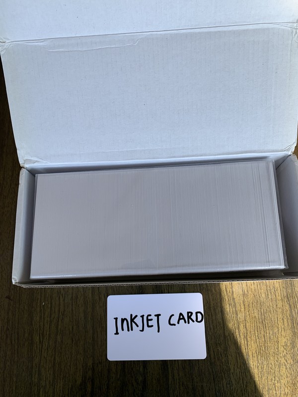 HIGH QUALITY WHITE BLANK PVC PRINTING  ID INKJET CARD 0.45MM/450MIC 0.60MM/600MIC FOR Epson & Canon inkjet printer